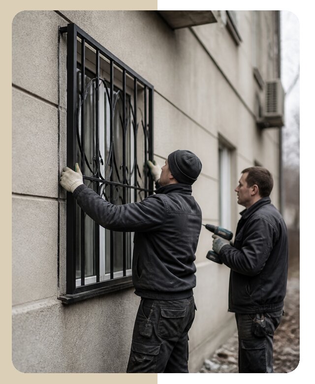 Установка наружных оконных решеток в Краснотурьинске под ключ